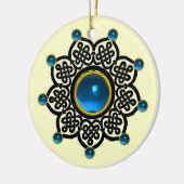 GOTHIC SUN Blue Sapphire, Red Ruby Pareltjes Keramisch Ornament (Links)