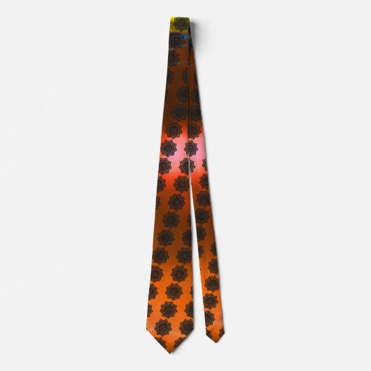 GOTHIC SUN CELTIC KNOT Oranje Gem Stropdas (Voorkant)