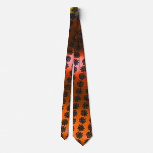 GOTHIC SUN CELTIC KNOT Oranje Gem Stropdas (Achterkant)