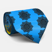 GOTHIC SUN CELTIC KNOTS Aqua Blue Stropdas (Opgerold)