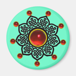 GOTHIC SUN Red Ruby Gem Magneet