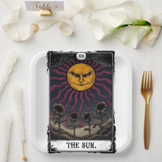 Gothic Sun Tarot Papieren Bordje (Huwelijk)