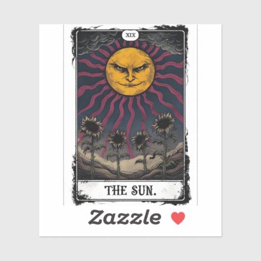 Gothic Sun Tarot Sticker (Vel)