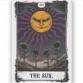 Gothic Sun Tarot Sticker (Voorkant)