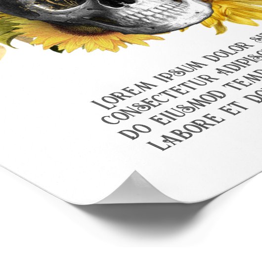 Gothic Sunflower Skeleton Poster (Hoek)