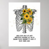 Gothic Sunflower Skeleton Poster (Voorkant)