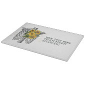 Gothic Sunflower Skeleton Snijplank (Hoek)