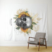 Gothic Sunflower Skeleton Wandkleed (In Situ (horizontaal))