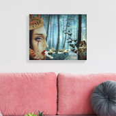 Gothic Surreal Unieke Collage Sad Queen of Hearts Canvas Afdruk (Insitu (Woonkamer))