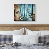 Gothic Surreal Unieke Collage Sad Queen of Hearts Canvas Afdruk (Insitu (Slaapkamer))