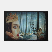 Gothic Surreal Unieke Collage Sad Queen of Hearts Deurmat (Voorkant)