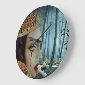 Gothic Surreal Unieke Collage Sad Queen of Hearts Grote Klok (Hoek)