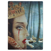 Gothic Surreal Unieke Collage Sad Queen of Hearts Klembord (Achterkant)