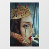 Gothic Surreal Unieke Collage Sad Queen of Hearts Raamsticker (Vel)