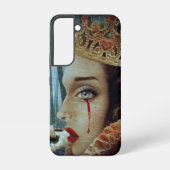 Gothic Surreal Unieke Collage Sad Queen of Hearts Samsung Galaxy Hoesje (Achterkant)