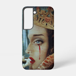 Gothic Surreal Unieke Collage Sad Queen of Hearts Samsung Galaxy Hoesje