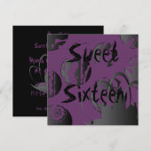 Gothic Sweet Sixteen Uitnodiging - Aanpassen (Voorkant / Achterkant)