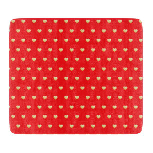 Gothic Sweethearts Patroon Rood en Goud Snijplank
