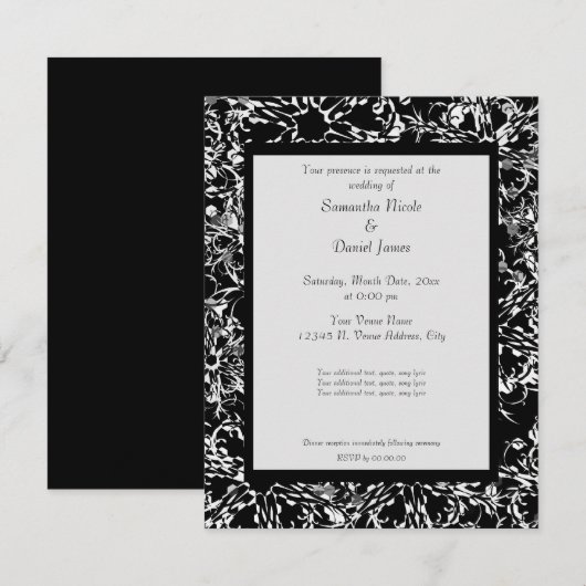 Gothic Swirl Kaart (Voorkant / Achterkant)