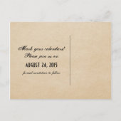 Gothic Swirl Rozen Save the Date Briefkaart, Blauw Aankondigingskaart (Achterkant)