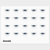 Gothic Swirl Rozen Wedding Stickers, Blue Hart Sticker (Vel)