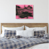 Gothic Swirls Canvas Print (Insitu (Slaapkamer))