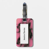 Gothic Swirls Custom Bagagelabel (Achterkant verticaal)