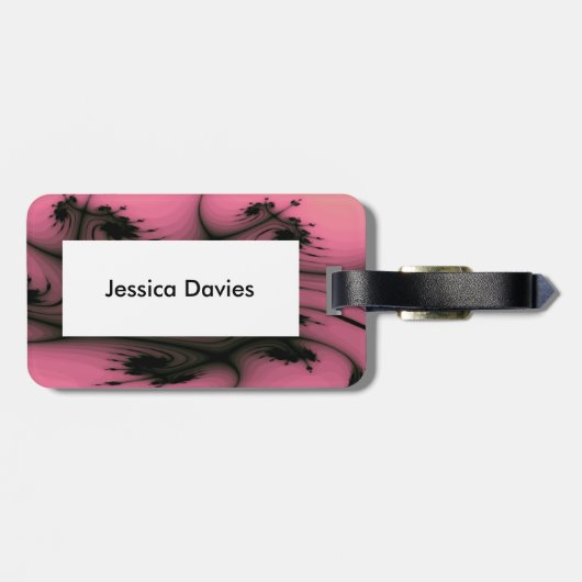 Gothic Swirls Custom Bagagelabel (Achterkant horizontaal)