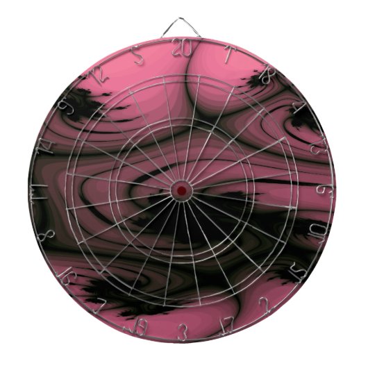 Gothic Swirls Fractal Dart Board Dartbord (Voorkant)