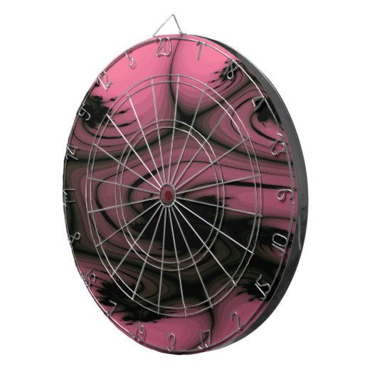 Gothic Swirls Fractal Dart Board Dartbord (Voorkant Rechts)