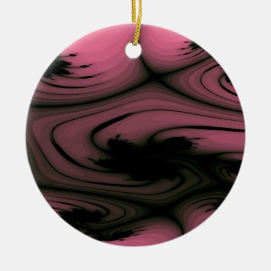 Gothic Swirls Medallion Keramisch Ornament (Voorkant)