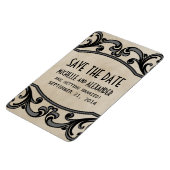 Gothic Swirls Save the Date Magnet, Grey Magneet (Linkerzijde)