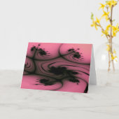 Gothic Swirls-Wenskaart Kaart (Gele Bloem)