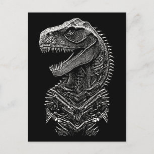 Gothic T-Rex Dinosaur Briefkaart