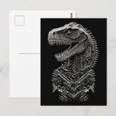 Gothic T-Rex Dinosaur Briefkaart (Voorkant / Achterkant)