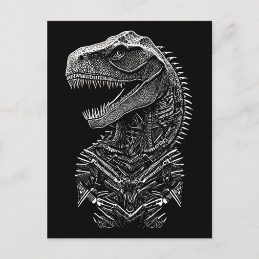 Gothic T-Rex Dinosaur Briefkaart (Voorkant)