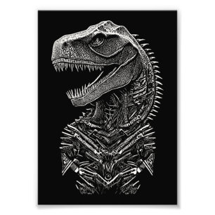 Gothic T-Rex Dinosaur Foto Afdruk