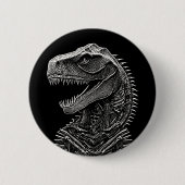 Gothic T-Rex Dinosaur Ronde Button 5,7 Cm (Voorkant)