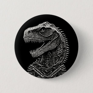 Gothic T-Rex Dinosaur Ronde Button 5,7 Cm