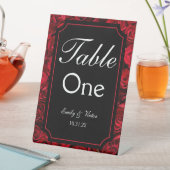 Gothic Table Number Sign Reclamebord Met Voetstuk (Insitu)