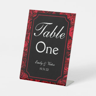 Gothic Table Number Sign Reclamebord Met Voetstuk