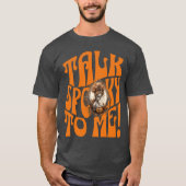 Gothic Talk Spooky Naar Mij Pompoen Heks Halloween T-shirt (Voorkant)