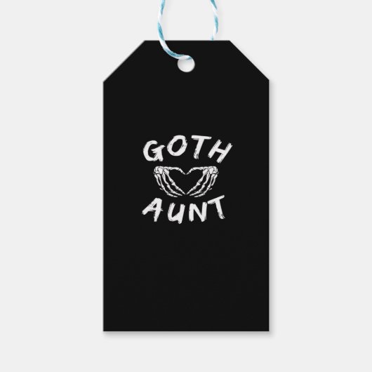 Gothic Tante Funny Emo Tante Punk Schattige Skelet Cadeaulabel (Voorkant)