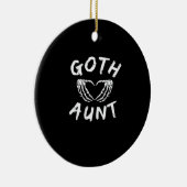 Gothic Tante Funny Emo Tante Punk Schattige Skelet Keramisch Ornament (Rechts)