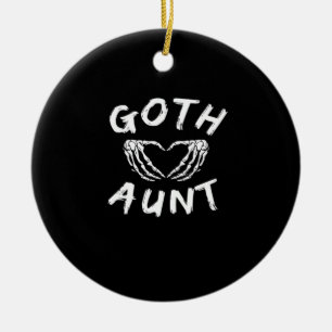 Gothic Tante Funny Emo Tante Punk Schattige Skelet Keramisch Ornament