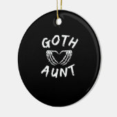 Gothic Tante Funny Emo Tante Punk Schattige Skelet Keramisch Ornament (Links)