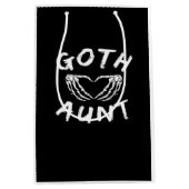 Gothic Tante Funny Emo Tante Punk Schattige Skelet Medium Cadeauzakje (Voorkant)