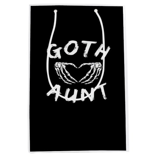 Gothic Tante Funny Emo Tante Punk Schattige Skelet Medium Cadeauzakje (Voorkant)