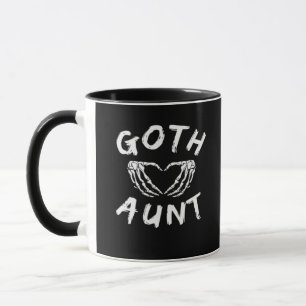 Gothic Tante Funny Emo Tante Punk Schattige Skelet Mok