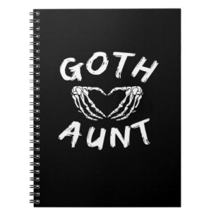 Gothic Tante Funny Emo Tante Punk Schattige Skelet Notitieboek